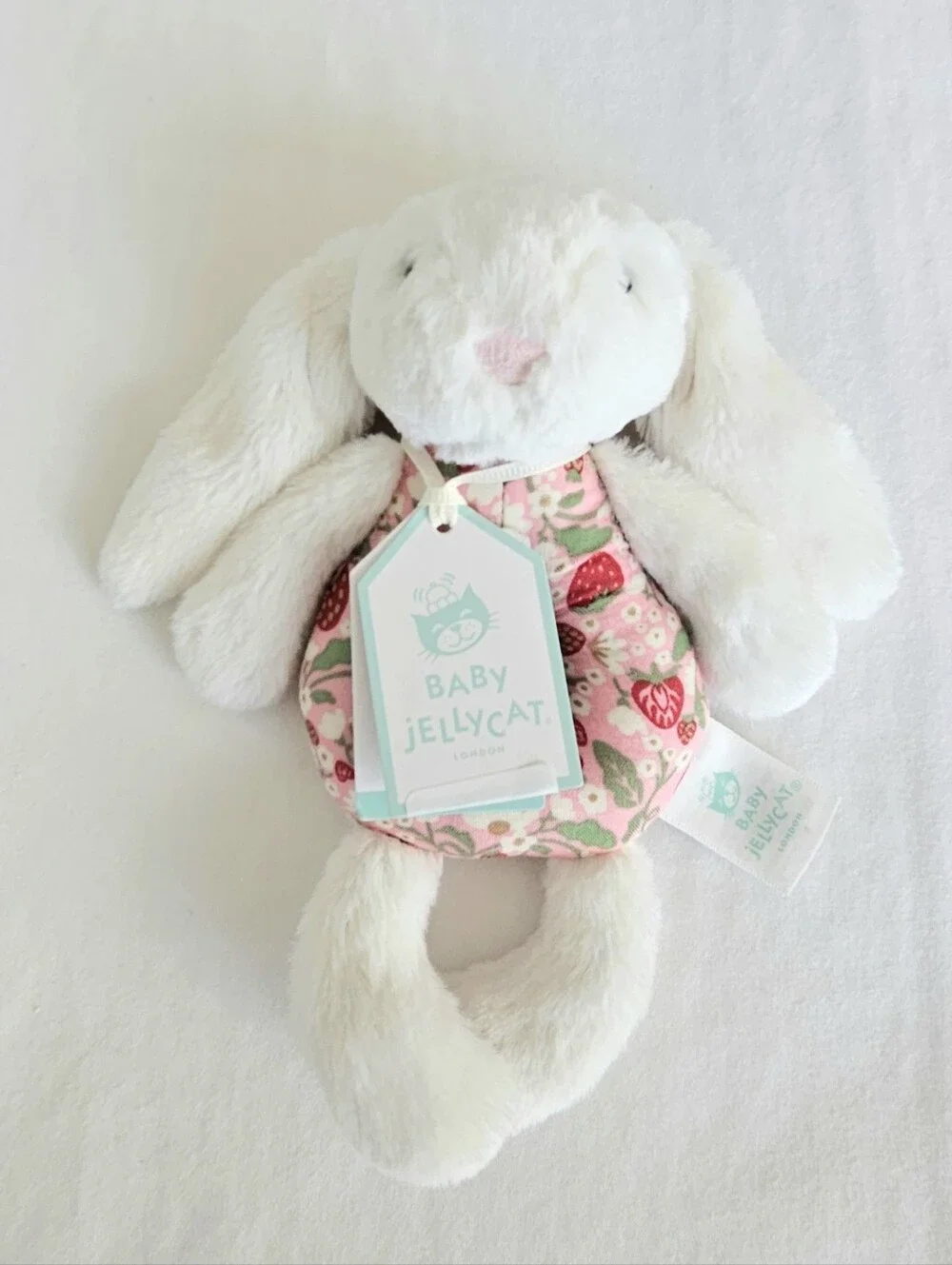 Jellycat Blossom Cream Bunny Rattle Ring